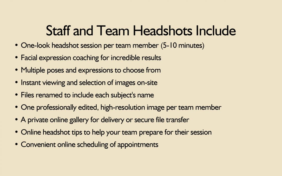 Team Headshots Include Graphic
