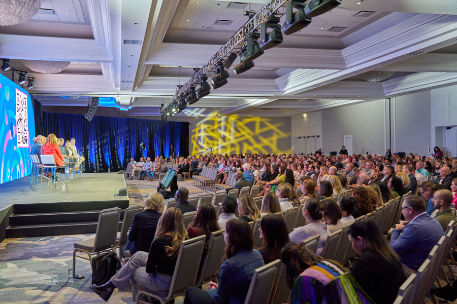 Wide general session during corporate annual meeting in Park City, Utah
