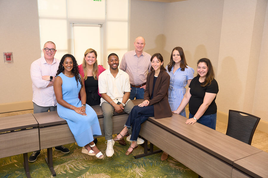 Corporate group photo during annual leadership meeting