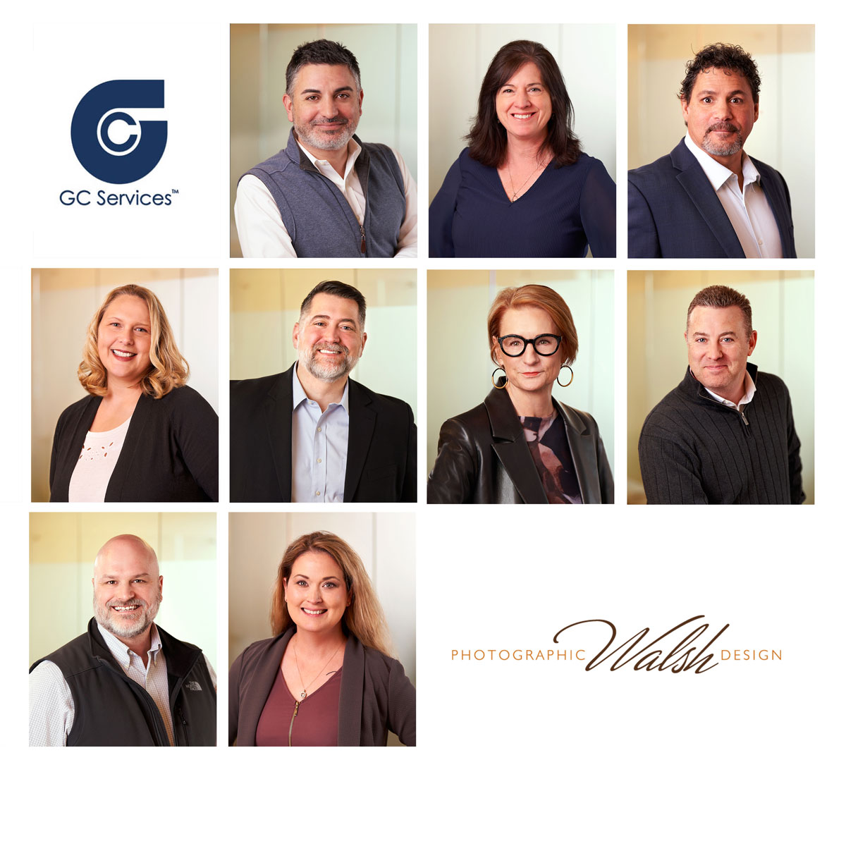 Corporate team headshots photographed on location in Park City office