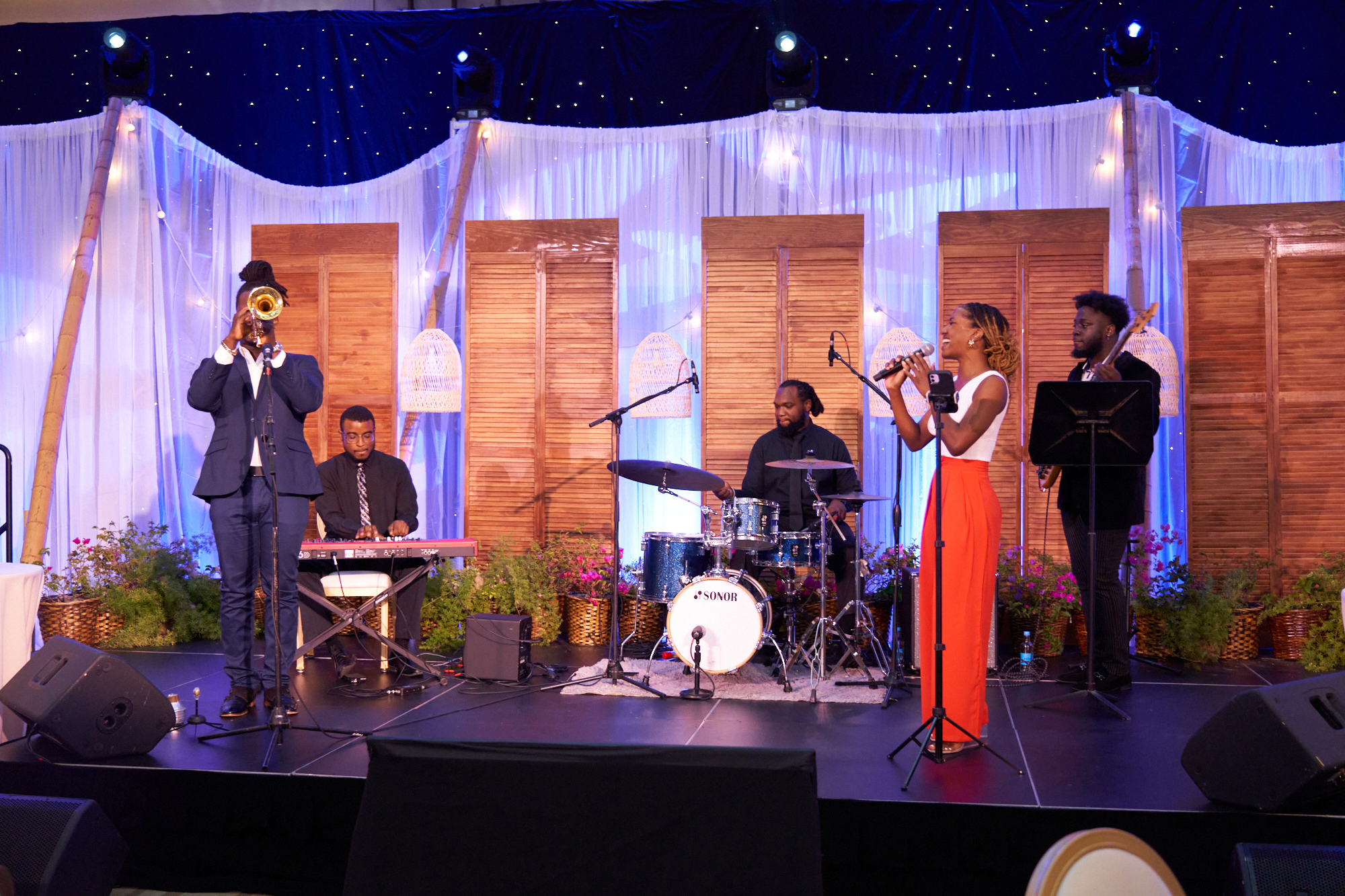 Live entertainment performing during corporate incentive awards dinner
